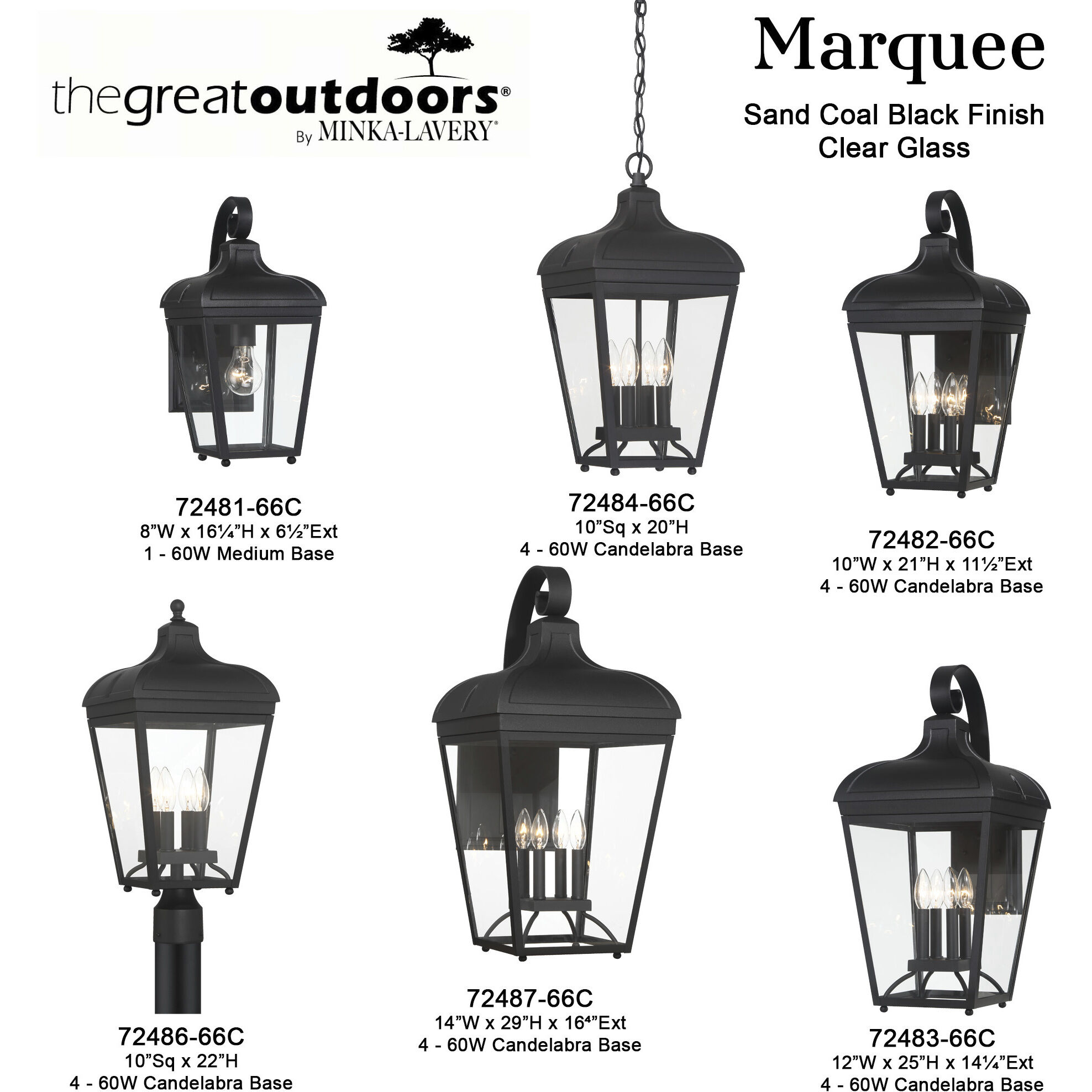 Marquee 4 Light 22 inch Sand Coal Outdoor Post Lantern, Great Outdoors